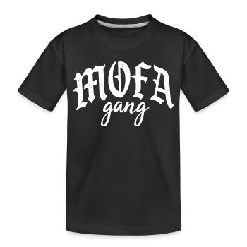 mofa moped simmi gang club oldschool ddr schwalbe - Kinder Premium Bio T-Shirt - Schwarz - Vorne
