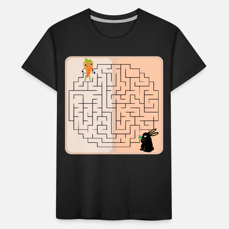 Labyrinth Easter Bunny - Easter - Carrot - Maze Kids' Premium Organic T-Shirt