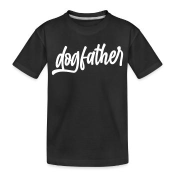 cat dog catmom animal godfather dogfather love cat - Kids' Premium Organic T-Shirt - black - Front