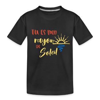 tu es mon rayon de soleil - T-shirt bio Premium Enfant - noir - Devant