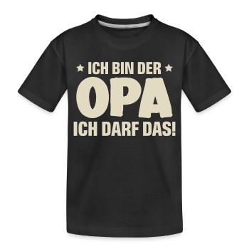 Opa - Kinder Premium Bio T-Shirt - Schwarz - Vorne