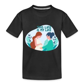 Sage-femme Obstétricienne enceinte - T-shirt bio Premium Enfant - noir - Devant