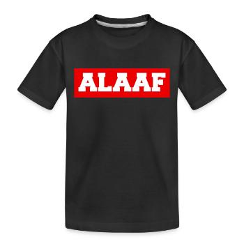 ALAAF - Kinder Premium Bio T-Shirt - Schwarz - Vorne