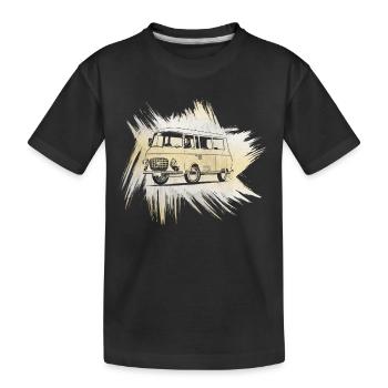 B1000 Grunge Look - Kinder Premium Bio T-Shirt - Schwarz - Vorne