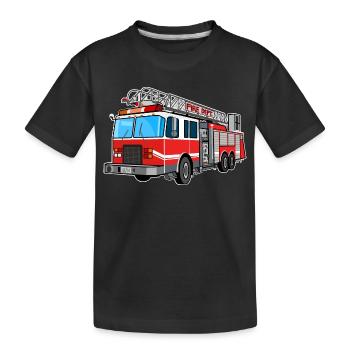 Pompiers, pompiers, pompiers, extincteurs - T-shirt bio Premium Enfant - noir - Devant