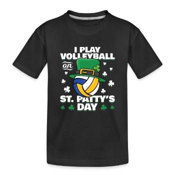 Volleyball de la Saint-Patrick - T-shirt bio Premium Enfant - noir - Devant