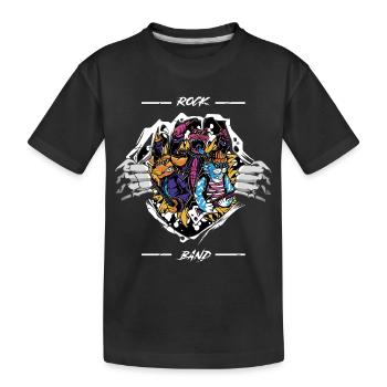 Rock Band - Kinder Premium Bio T-Shirt - Schwarz - Vorne