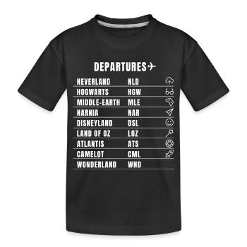 vol voyage rêve humour fantastique film destination pilote lo - T-shirt bio Premium Enfant - noir - Devant