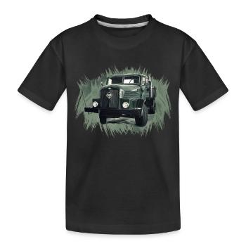 Camion à plateau IFA H6 - T-shirt bio Premium Enfant - noir - Devant