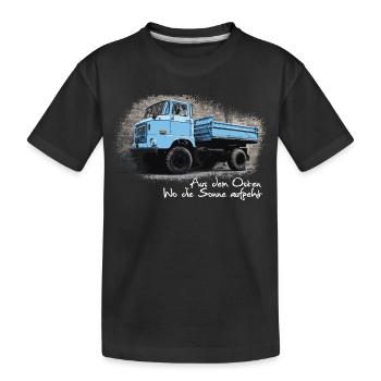 W50 - From the East - Where the Sun Rises - Kids' Premium Organic T-Shirt - black - Front