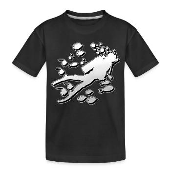 Tauchen Taucher - Kinder Premium Bio T-Shirt - Schwarz - Vorne