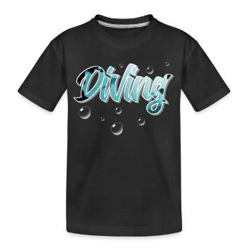 Tauchen Taucher - Kinder Premium Bio T-Shirt - Schwarz - Vorne