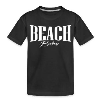 fille de plage de plage - T-shirt bio Premium Enfant - noir - Devant