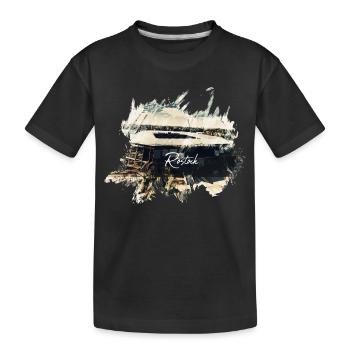Rostock Stadium - Kids' Premium Organic T-Shirt - black - Front
