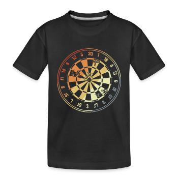 Dartboard - Kids' Premium Organic T-Shirt - black - Front