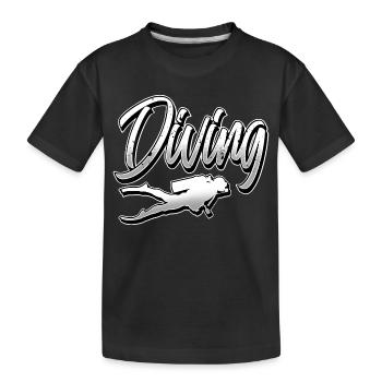 Plongeurs plongeurs - T-shirt bio Premium Enfant - noir - Devant
