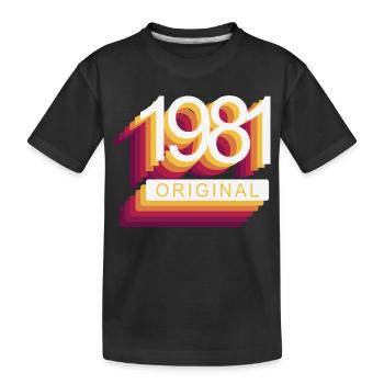Geboren 1981 - Kinder Premium Bio T-Shirt - Schwarz - Vorne