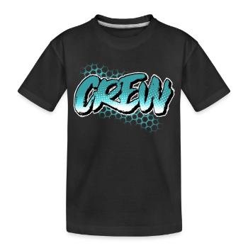 Crew - Kinder Premium Bio T-Shirt - Schwarz - Vorne