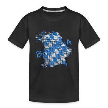 Bavaria Bayern - Kinder Premium Bio T-Shirt - Schwarz - Vorne