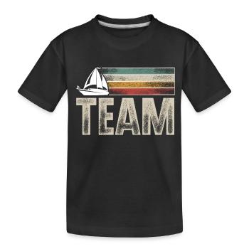 Voilier Voilier Voilier Équipage de l’équipe de voiliers - T-shirt bio Premium Enfant - noir - Devant