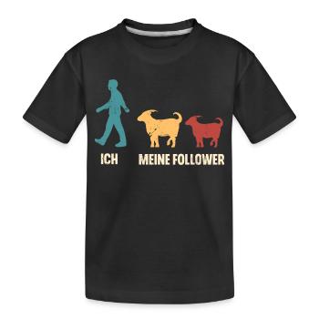Ich Und Meine Follower Ziegen Ziege - Kinder Premium Bio T-Shirt - Schwarz - Vorne
