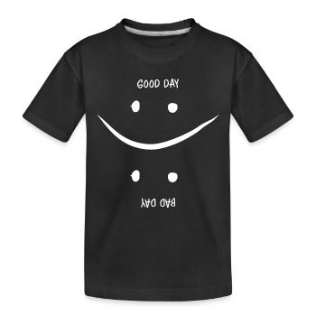 Good or bad day - Kids' Premium Organic T-Shirt - black - Front