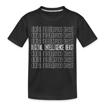digital intelligence beast - Kids' Premium Organic T-Shirt - black - Front