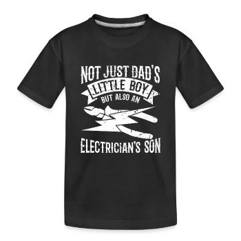 Electrical engineer son - Kids' Premium Organic T-Shirt - black - Front