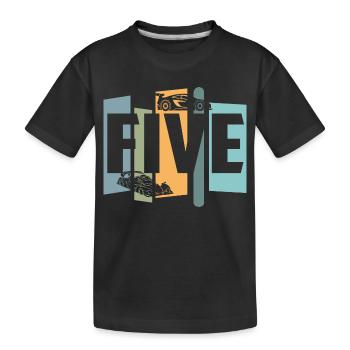 Fünf Jahre alt - Kinder Premium Bio T-Shirt - Schwarz - Vorne