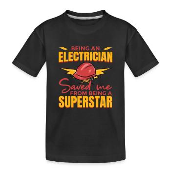 Elektroingenieur Witz - Kinder Premium Bio T-Shirt - Schwarz - Vorne
