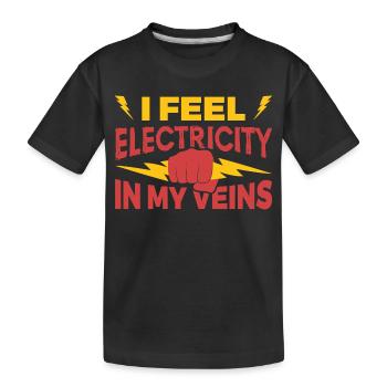 Electrical engineering - Kids' Premium Organic T-Shirt - black - Front