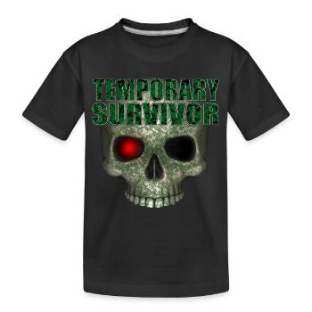 Temporary Survivor Skull R6Z - Kids' Premium Organic T-Shirt - black - Front