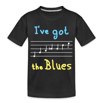 Échelle de blues en mi - lumineux - T-shirt bio Premium Enfant - noir - Devant