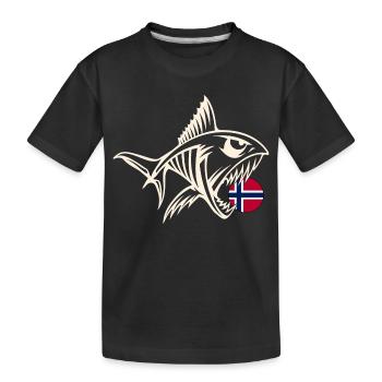Norvège Fishing Angler Fishing Tour - T-shirt bio Premium Enfant - noir - Devant