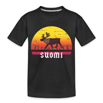 Vacances en Finlande - T-shirt bio Premium Enfant - noir - Devant