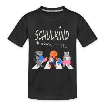 Back to school - Kids' Premium Organic T-Shirt - black - Front
