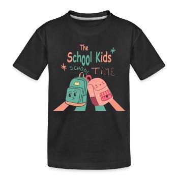 Retour à l’école - T-shirt bio Premium Enfant - noir - Devant