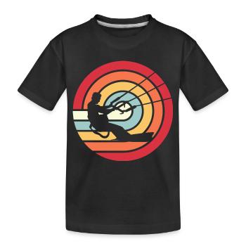 Kitesurfen Kitesurf Kitesurfer Kiteboard Retro Vin - T-shirt bio Premium Enfant - noir - Devant