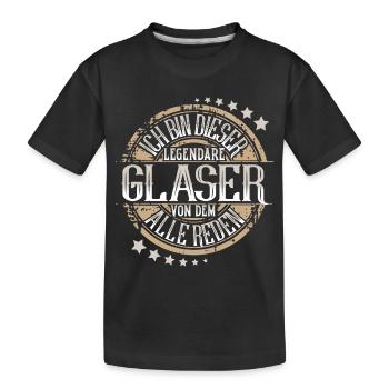 Glaser - Kinder Premium Bio T-Shirt - Schwarz - Vorne