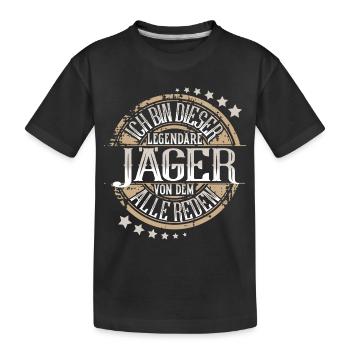 Jäger - Kinder Premium Bio T-Shirt - Schwarz - Vorne