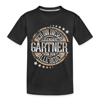 Gärtner - Kinder Premium Bio T-Shirt - Schwarz - Vorne