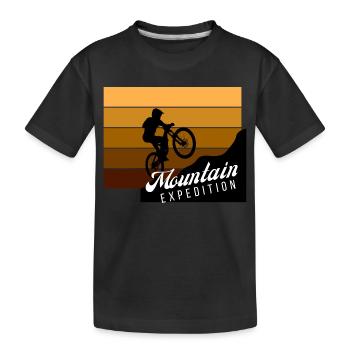 Mountain Expedition Jump - Kids' Premium Organic T-Shirt - black - Front