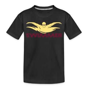 Nageur - T-shirt bio Premium Enfant - noir - Devant