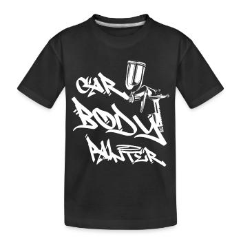 Auto Lackierer - Kinder Premium Bio T-Shirt - Schwarz - Vorne