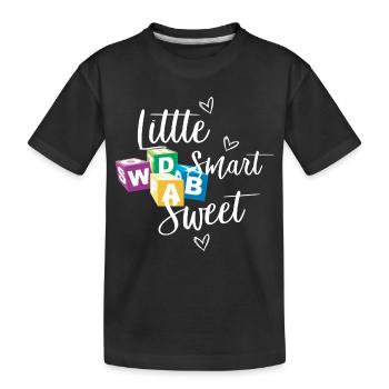 Klein Schlau und Süß - Kinder Premium Bio T-Shirt - Schwarz - Vorne