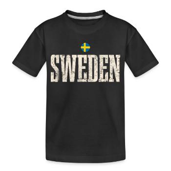 Schweden - Kinder Premium Bio T-Shirt - Schwarz - Vorne