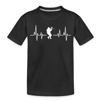 Rythme cardiaque de paintball - T-shirt bio Premium Enfant - noir - Devant