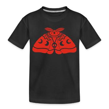 Rote Motte - Kinder Premium Bio T-Shirt - Schwarz - Vorne