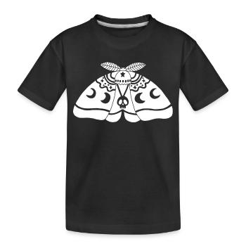 Weiße Motte - Kinder Premium Bio T-Shirt - Schwarz - Vorne
