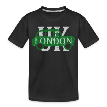 London Queen Taxi - Kinder Premium Bio T-Shirt - Schwarz - Vorne